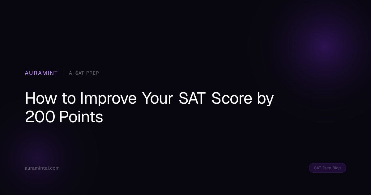How to Improve Your SAT Score by 200 Points (Proven Strategy)
